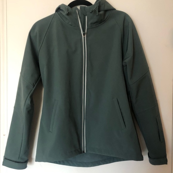 Fabletics Salma Jacket Fleece Zip Jacket All Weather Sage Green Weatherproof M - Picture 2 of 4